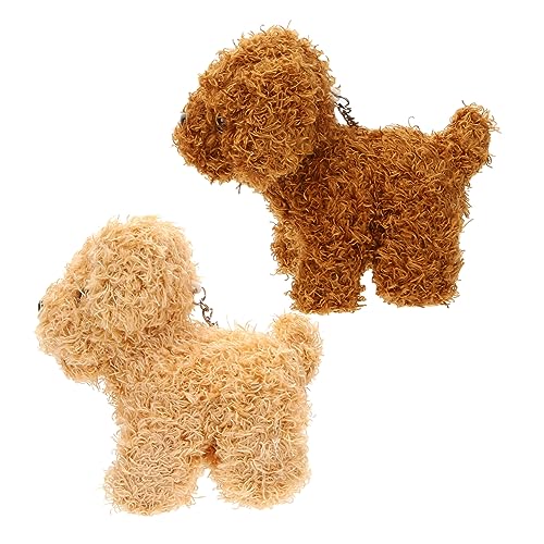 GALPADA 2 Stück Kuscheltier Hund Plüschige Schlüsselanhänger für Niedliches Hundespielzeug für Dekoration und für Geburtstage und Feiertage Braun von GALPADA