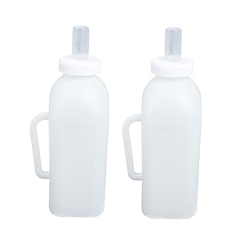 GALPADA 2 Stück Säuglingsflasche für Kalb Fütterung Nuckelflasche Pflege kälberflasche Kälbermilchflasche milchkännchen Kätzchen Milchflasche Stillflasche für Haustiere Kieselgel von GALPADA