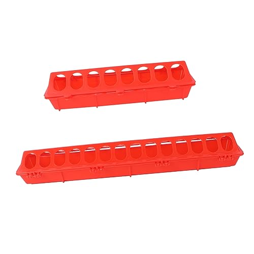 GALPADA 2 Stück Taube Langer Schlitz vogelhaus Bird House vogelkäfig Vogeltränke The Birdcage Tablett zum Auffangen von Vogelsamen Futterspender Essen Vogelzubehör Taubenzufuhr Plastik rot von GALPADA