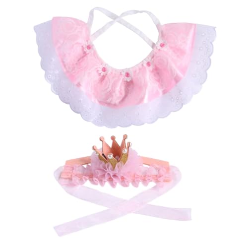 GALPADA 2 Stück Teiliges Haustier Geburtstag Kostüm Verstellbares Spitzen Halsband und Krone Modisches Partyzubehör für Kleine Hunde Einzigartiger Look für und Festliche Anlässe GALPADA 2 Stück Teiliges Haustier Geburtstag Kostüm Verstellbares Spitzen Halsband und Krone Modisches Partyzubehör für Kleine Hunde Einzigartiger Look für und Festliche Anlässe von GALPADA
