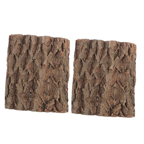 GALPADA 2 Stück Teiliges Korkrinden Terrarium Rückwand Natürliche Korkrinde Reptilien Rückwand Klettermatte für Gecko Chamäleon Bartagame Schildkröte Schlange Terrarien Deko von GALPADA