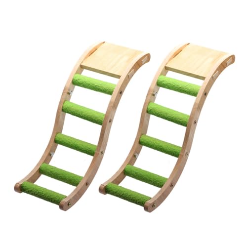 GALPADA 2 Stück Teiliges Vogelspielzeug Holzleiter für Wellensittiche und Papageien Verschleißfestes Kletterspielzeug Sichere Käfigzubehör für Kleine bis Mittelgroße Vögel Einfache für von GALPADA