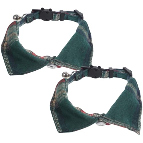 GALPADA 2 Stück Verstellbares Katzenhalsband mit Glocke und Kariertem Muster Leichtes Baumwollmaterial Sichere Passform für Innenkatzen für Alltag Fotoshootings und Festliche Anlässe Wie GALPADA 2 Stück Verstellbares Katzenhalsband mit Glocke und Kariertem Muster Leichtes Baumwollmaterial Sichere Passform für Innenkatzen für Alltag Fotoshootings und Festliche Anlässe Wie von GALPADA