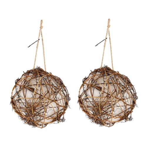 GALPADA 2 Stück Vogelnest Spielzeugmaterial Vögel Vogelhäuser Kolibrihaus Für Draußen Garten Kolibri Nest Nisten Rundes Vogelnest Hängende Dekoration Vogelhäuser Für Draußen Kleine Kugel GALPADA 2 Stück Vogelnest Spielzeugmaterial Vögel Vogelhäuser Kolibrihaus Für Draußen Garten Kolibri Nest Nisten Rundes Vogelnest Hängende Dekoration Vogelhäuser Für Draußen Kleine Kugel von GALPADA