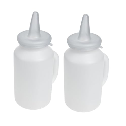 GALPADA 2 Stück zuverlässige Kälberflasche Haustier Krankenschwester quantitativ Fütterung Hasen Flasche pet Flaschen Babyflasche aus Silikon tragbare Kälbermilchflasche Kieselgel Weiß von GALPADA