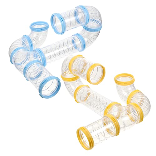 GALPADA 2Sätze Hamstertunnel Aus Transparente DIY Röhren Für Hamsterkäfig Flexible Tunnel Für Kleintiere Hamster Zubehör von GALPADA