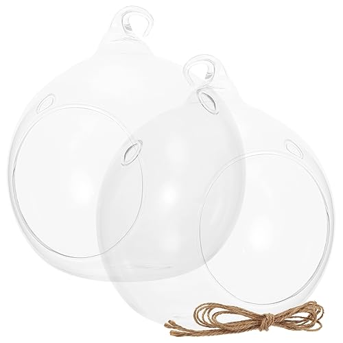 GALPADA 2stücke Haengende Glaskugel Vase Fuer Luftpflanzen Transparentes Innen-Terrarium Mit Haken Fuer Dekoration Wohnzimmer Balkon GALPADA 2stücke Haengende Glaskugel Vase Fuer Luftpflanzen Transparentes Innen-Terrarium Mit Haken Fuer Dekoration Wohnzimmer Balkon von GALPADA