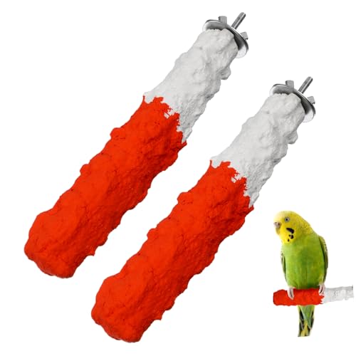 GALPADA 2Stücke Hochkalzium Obst Sitzstange für Vögel Edible Perch für Papageien und Andere Haustiere Ausruhen Fördert Aktivität und Beschäftigung von GALPADA
