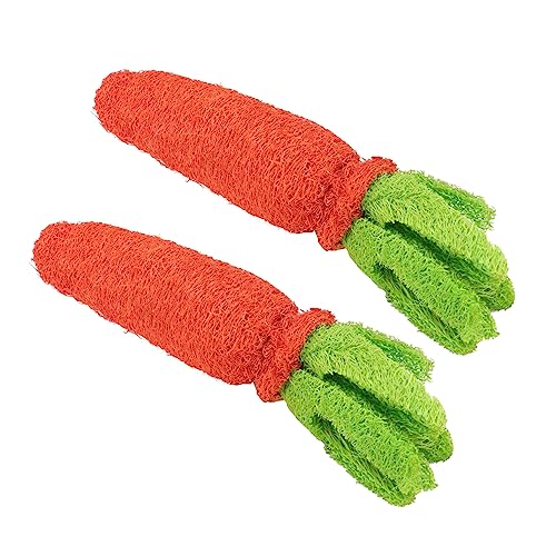 GALPADA 2stücke Kaninchen-kauspielzeug Aus Natürlichem Loofah Im Karotten-Design Zahnpflege Und Spielzeug Für Hamster Meerschweinchen Und Kleintiere GALPADA 2stücke Kaninchen-kauspielzeug Aus Natürlichem Loofah Im Karotten-Design Zahnpflege Und Spielzeug Für Hamster Meerschweinchen Und Kleintiere von GALPADA