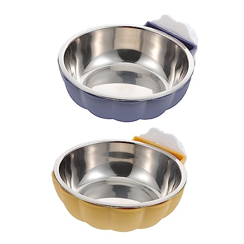 GALPADA 2Stücke Rostfreier Hundenapf Multifunktionale Hängende Näpfe für Hunde und Katzen Langlebig und Leicht zu Reinigen für Futter und Wasser Dekorativ und Praktisch von GALPADA