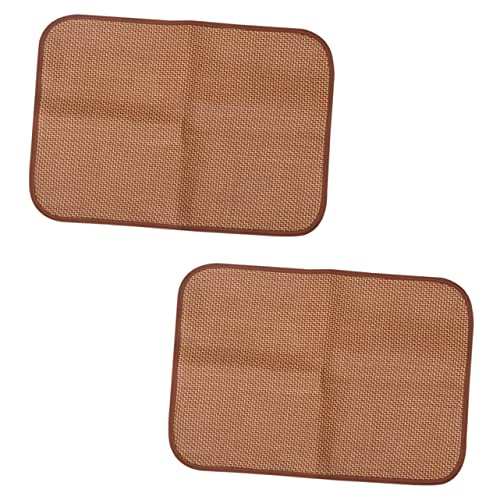 GALPADA 2stücke Sommermatte Für Haustiere Strohmatte Für Hunde Kühlmatte Für Hundehütten Atmungsaktiv Langlebig Kaffee von GALPADA