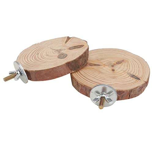 GALPADA 2Stücke Vögel Stehstange aus Natürlichem Holz für Papageien und Andere Haustiervögel Springbrett für Spiel und Klettern Geeignet für Vogelkäfige von GALPADA