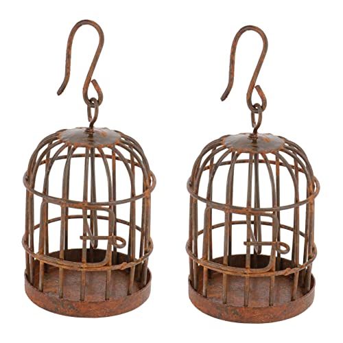 GALPADA 2stücke Miniatur Vogelkäfig Deko Für -landschafts-Garten Braun Rustikale Blumentopf-hängedeko Für Terrarien Und Innendekoration GALPADA 2stücke Miniatur Vogelkäfig Deko Für -landschafts-Garten Braun Rustikale Blumentopf-hängedeko Für Terrarien Und Innendekoration von GALPADA