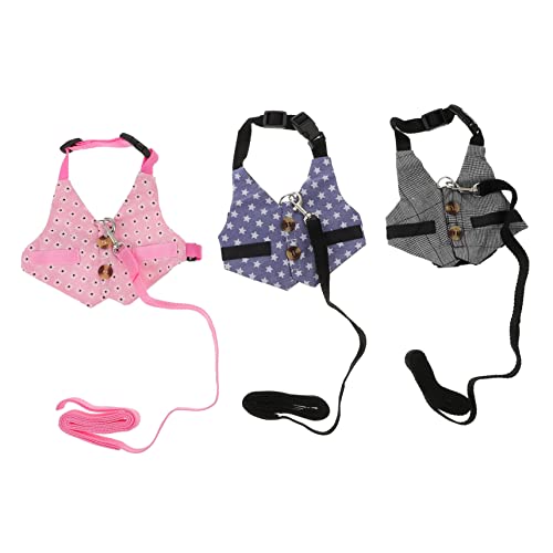 GALPADA 3sätze Kaninchenleine Für Kaninchen Und Katzen Hasengeschirr Mit Leine Zum Spielen Und Trainieren Aus Hochwertigem Baumwollstoff Geeignet Für Outdoor-aktivitäten Und Besondere von GALPADA