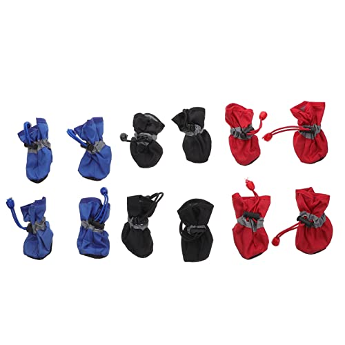 GALPADA 3 Sätze wasserdichte Hunderegenstiefel Set rutschfeste Outdoor Pfotenstiefel für Haustiere für Geeignet Rot Schwarz und Blau GALPADA 3 Sätze wasserdichte Hunderegenstiefel Set rutschfeste Outdoor Pfotenstiefel für Haustiere für Geeignet Rot Schwarz und Blau von GALPADA