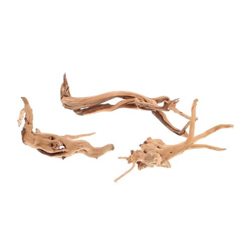 GALPADA 3 Stück Aquarium sinkendes Holz Treibholz klein Dekorationen Fischtankverzierungen Zubehör für Aquarien kunstpflanze Dekoration für Fischbecken Fisch Tank Log Aquarienholz hölzern von GALPADA