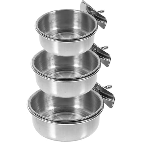 GALPADA 3 Stück Edelstahl Futternapf Papageien mit Hängeschale für Vogelkäfig Stabile Futter Trinkschalen Leicht zu Reinigen Langlebig und Wiederverwendbar Geeignet für Sittiche und GALPADA 3 Stück Edelstahl Futternapf Papageien mit Hängeschale für Vogelkäfig Stabile Futter Trinkschalen Leicht zu Reinigen Langlebig und Wiederverwendbar Geeignet für Sittiche und von GALPADA