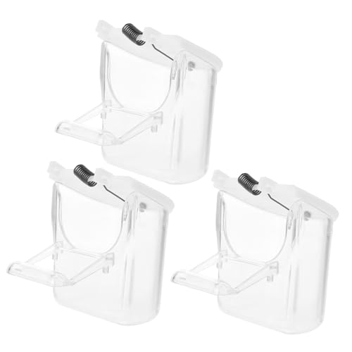 GALPADA 3stücke Hängende Futterbox Für Papageien Vogelfutterspender Aus Robustem Kunststoff Transparentes Design Zur Nahrungsmittelüberwachung Leicht Und Waschbar Für Käfige Und von GALPADA