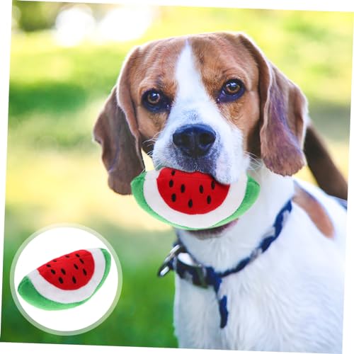GALPADA 3 Stück Plüsch Kauspielzeug für Kleine Hunde Cartoon Wassermelone Interaktives Beißspielzeug für Welpen Fördert Training und Beschäftigung Langlebig und Unterhaltsam von GALPADA