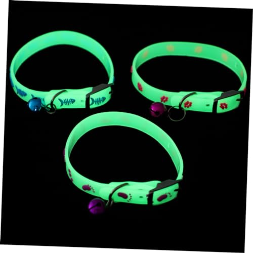 GALPADA 3 Stück Teiliges Fluoreszierendes Welpen aus Weichem mit Glocke Verstellbar Atmungsaktiv Leuchtend für Sichere Nachtwanderungen Geeignet für Kleine Hunde und GALPADA 3 Stück Teiliges Fluoreszierendes Welpen aus Weichem mit Glocke Verstellbar Atmungsaktiv Leuchtend für Sichere Nachtwanderungen Geeignet für Kleine Hunde und von GALPADA
