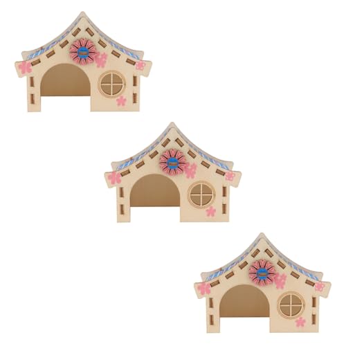 GALPADA 3 Stück Teiliges Hamster Spielhaus Kleintier Versteck aus Natürlichem Holz für Hamster Mäuse und Kleine Nagetiere Sicherer Haustierplatz zur Artgerechten Bewegung und Dekoration GALPADA 3 Stück Teiliges Hamster Spielhaus Kleintier Versteck aus Natürlichem Holz für Hamster Mäuse und Kleine Nagetiere Sicherer Haustierplatz zur Artgerechten Bewegung und Dekoration von GALPADA