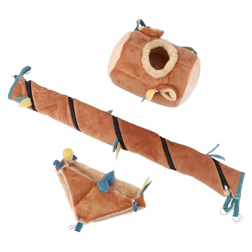 GALPADA 3 Stück Teiliges Hamsterhängematten Natürlichem Material Weiches Kuschelspielzeug für Zwerghamster und Kleintiere Sichere Hängematte mit Stabilem Gestell als Käfigzubehör für GALPADA 3 Stück Teiliges Hamsterhängematten Natürlichem Material Weiches Kuschelspielzeug für Zwerghamster und Kleintiere Sichere Hängematte mit Stabilem Gestell als Käfigzubehör für von GALPADA
