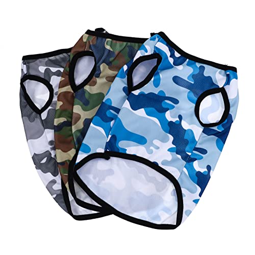 GALPADA 3 Stück Teiliges Hundeshirt im Camouflage Design für Kleine Hunde Atmungsaktive und Winddichte Weste für Frühling und Sommer Perfektes Outfit für Haustiere und Zufällige Farbe GALPADA 3 Stück Teiliges Hundeshirt im Camouflage Design für Kleine Hunde Atmungsaktive und Winddichte Weste für Frühling und Sommer Perfektes Outfit für Haustiere und Zufällige Farbe von GALPADA