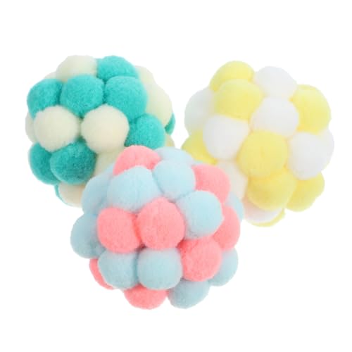 GALPADA 3 Stück Teiliges Katzenspielzeug Set mit Glöckchen Weiche Bunte Plüschbälle für Kätzchen Interaktive Trainingsbälle zur Beschäftigung und Bewegung Langlebig und Leicht für Indoor GALPADA 3 Stück Teiliges Katzenspielzeug Set mit Glöckchen Weiche Bunte Plüschbälle für Kätzchen Interaktive Trainingsbälle zur Beschäftigung und Bewegung Langlebig und Leicht für Indoor von GALPADA