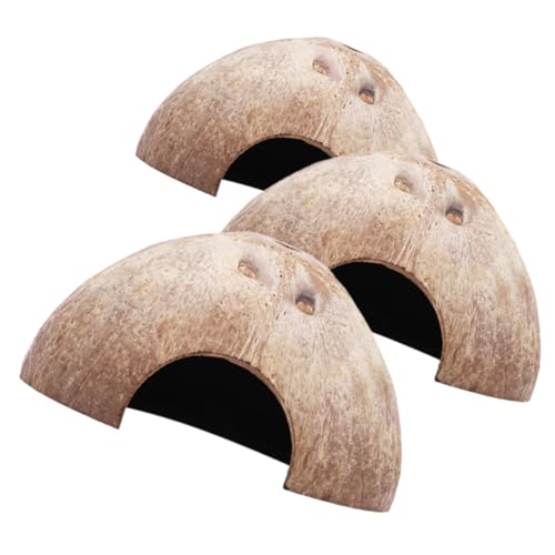 GALPADA 3 Stück Teiliges Kokosnussschalen Hamster Versteck mit Glatten Kanten Langlebiges Nagetierhaus für Hamster und Chinchilla Gemütliche Höhle für Sicheren Rückzugsort und Entspannte GALPADA 3 Stück Teiliges Kokosnussschalen Hamster Versteck mit Glatten Kanten Langlebiges Nagetierhaus für Hamster und Chinchilla Gemütliche Höhle für Sicheren Rückzugsort und Entspannte von GALPADA