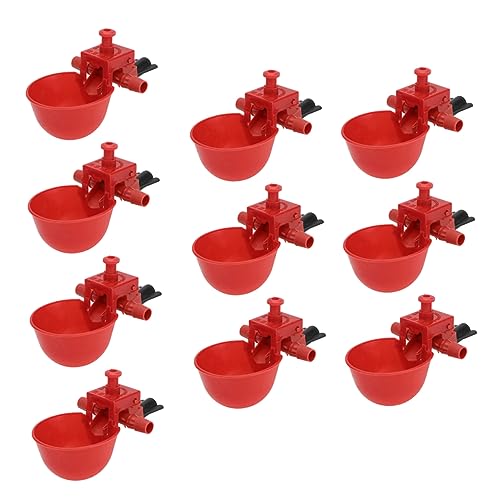 GALPADA 30stücke Automatische Geflügeltränke Wasserfütterer Hühnertränke Taubentränke Wasserspender Geflügeltränkeeimer Automatische Tränke Wasser Behälter Schalen Kunststoff von GALPADA