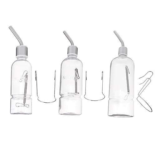 GALPADA 3Stücke Automatische Haustierwasserflasche Aus Transparente Wasserflasche Für Kleintiere Haustierwasserbrunnen Tiertränke von GALPADA