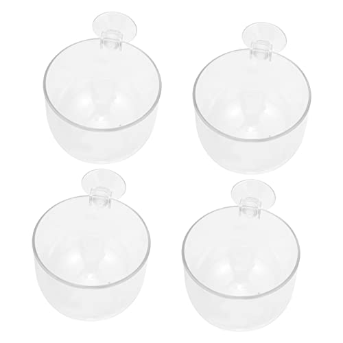 GALPADA 4 Stück Aquarien Pflanzenhalter aus Transparente Pflanzentassen mit Saugnapf für Dekoration und Pflege von Wasserpflanzen im Aquarium von GALPADA