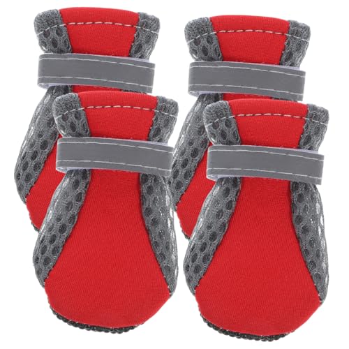 GALPADA 4 Stück Atmungsaktive rutschfeste Hundeschuhe aus Netzstoff Leichte Outdoor schutzschuhe für Kleine Hunde und Welpen Bequemes Soft Sohlen Design für Spaziergänge und Aktivitäten GALPADA 4 Stück Atmungsaktive rutschfeste Hundeschuhe aus Netzstoff Leichte Outdoor schutzschuhe für Kleine Hunde und Welpen Bequemes Soft Sohlen Design für Spaziergänge und Aktivitäten von GALPADA