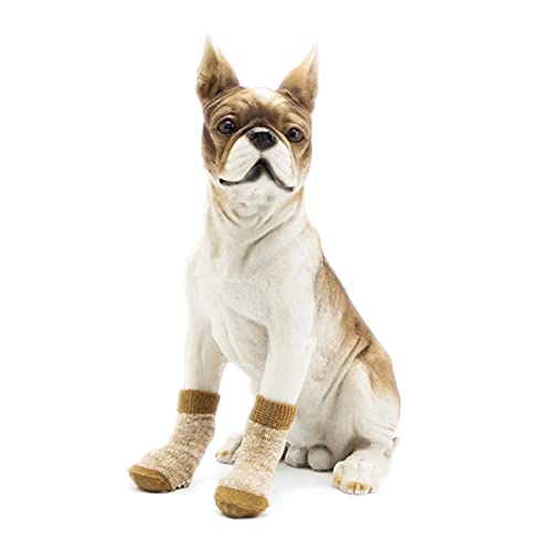 GALPADA 4 Stück Hunde Socken Set rutschfeste Baumwollsocken für Hunde Pfotenschutz für Drinnen und Draußen für Glatten Böden GALPADA 4 Stück Hunde Socken Set rutschfeste Baumwollsocken für Hunde Pfotenschutz für Drinnen und Draußen für Glatten Böden von GALPADA