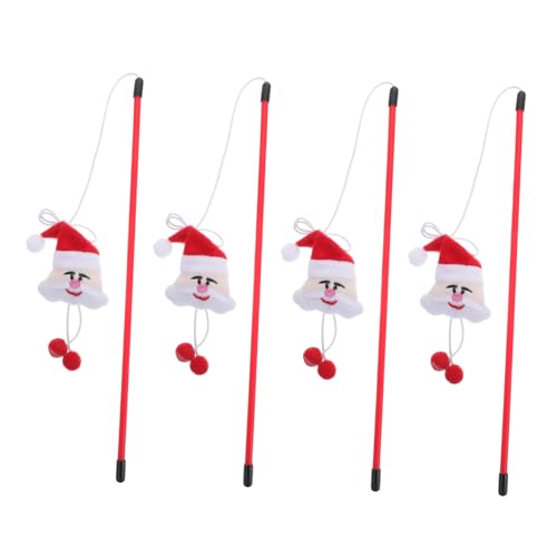 GALPADA 4 Stück Katze Zauberstab Katze für Wohnungskatzen Teaser drinnen Kätzchen katzenspielzeug Weihnachtskatzen-Zauberstabspielzeug Katzenstockspielzeug Zufällige Farbe GALPADA 4 Stück Katze Zauberstab Katze für Wohnungskatzen Teaser drinnen Kätzchen katzenspielzeug Weihnachtskatzen-Zauberstabspielzeug Katzenstockspielzeug Zufällige Farbe von GALPADA