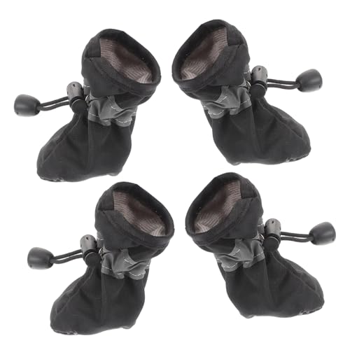 GALPADA 4 Stück Schwarze Hundeschuhe für Kleine Atmungsaktive wasserdichte und rutschfeste Pfotenschützer mit Reflektierenden Materialien für Erhöhte Sichtbarkeit und bei Outdoor GALPADA 4 Stück Schwarze Hundeschuhe für Kleine Atmungsaktive wasserdichte und rutschfeste Pfotenschützer mit Reflektierenden Materialien für Erhöhte Sichtbarkeit und bei Outdoor von GALPADA