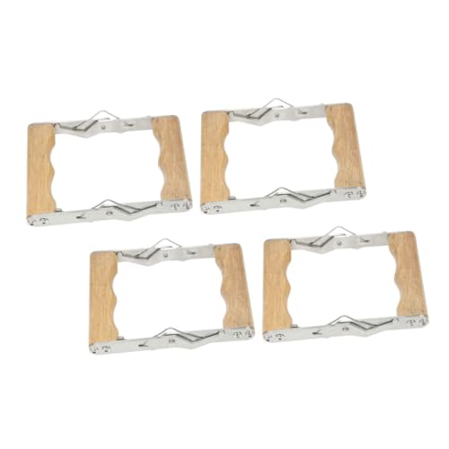 GALPADA 4 Stück Teiliges Bee Hive Frame Grip mit Holzgriff Sicherer Rahmenheber für Effiziente Bienenstockinspektion Minimiert Störungen und Unterstützt Gesunde Honigproduktion von GALPADA