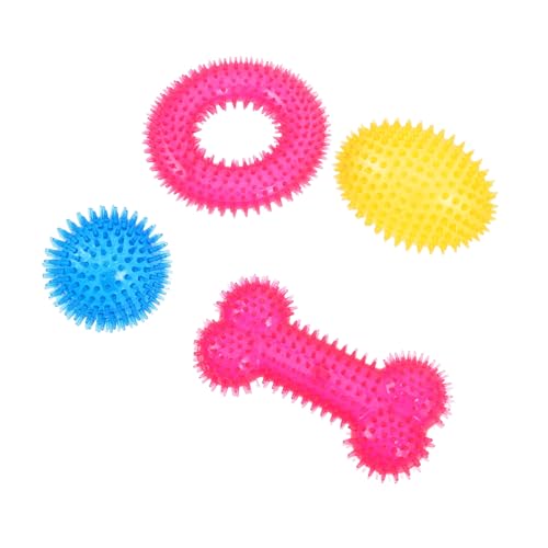 GALPADA 4 Stück Teiliges Hundespielzeug aus Elastischen Stacheligen Bällen für Mittelgroße und Große Hunde Robustes Kauspielzeug zur Zahnpflege und Training für Apportieren und Beißfreude GALPADA 4 Stück Teiliges Hundespielzeug aus Elastischen Stacheligen Bällen für Mittelgroße und Große Hunde Robustes Kauspielzeug zur Zahnpflege und Training für Apportieren und Beißfreude von GALPADA