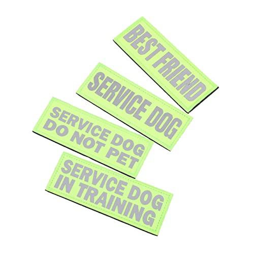 GALPADA 4 Stück Teiliges Reflektierender Hundepatch Tragbare Verschleißfeste Service Hundepatches für Hundegeschirr Stilvolles Zubehör für Hunde von GALPADA