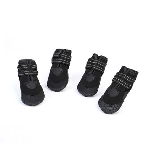 GALPADA 4 Stück wasserdichte und warme Haustierschuhe wasserdichte hundestiefel Wanderschuhe für Haustiere Hunde Haustiere warme Haustierstiefel Schwarz von GALPADA