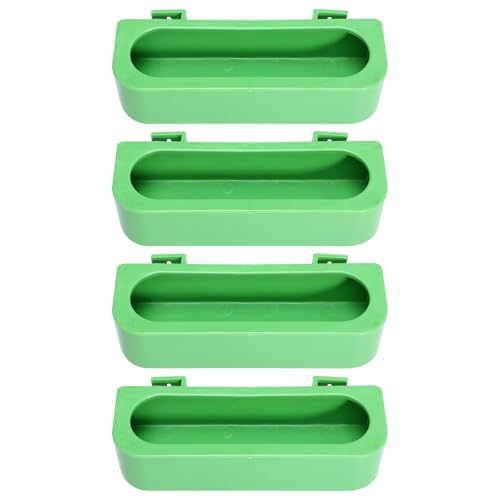 GALPADA 4-Teilige Boxen Tauben trog Taubenzufuhr Futterspender für Tauben Futterhäuschen für Wildvögel vogelhaus Bird House Futterautomat für Tauben Vogelfutterschale Plastik Green von GALPADA