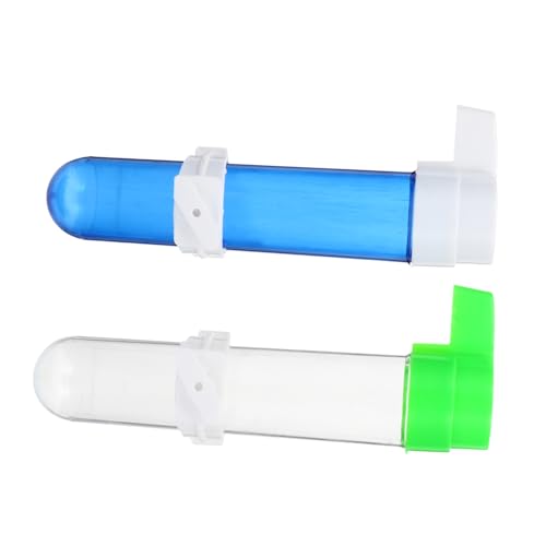 GALPADA 4Stücke Automatische Vogeltränke Transparente Vogelwasserflasche Mit Grünem Und Blauem Haustierbedarf Für Papageien Und Andere Praktische Futter Und Trinkstation von GALPADA