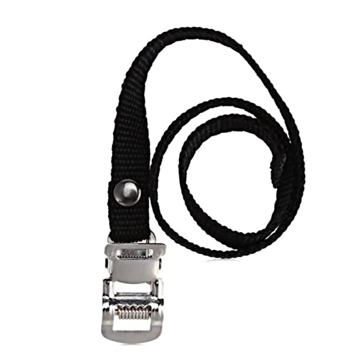 GALPADA 4Stücke Nylon Fahrrad Fußpedal Gurtband Bindung Verstellbare Schnallenriemen für Pedale Langlebig und Robust für DIY Bike Projekte Schwarz von GALPADA