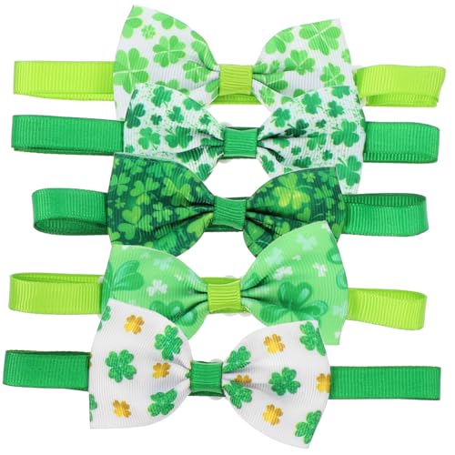 GALPADA 5 Stück Fliege für Hunde Fliegen für Katze Haustier Kleeblatt-Hundehalsbänder Fliegen für Hunde groß Nacken Bogen st. Patricks Day Katzenhalsband Urlaub Hund Fliegen Polyester Grün GALPADA 5 Stück Fliege für Hunde Fliegen für Katze Haustier Kleeblatt-Hundehalsbänder Fliegen für Hunde groß Nacken Bogen st. Patricks Day Katzenhalsband Urlaub Hund Fliegen Polyester Grün von GALPADA