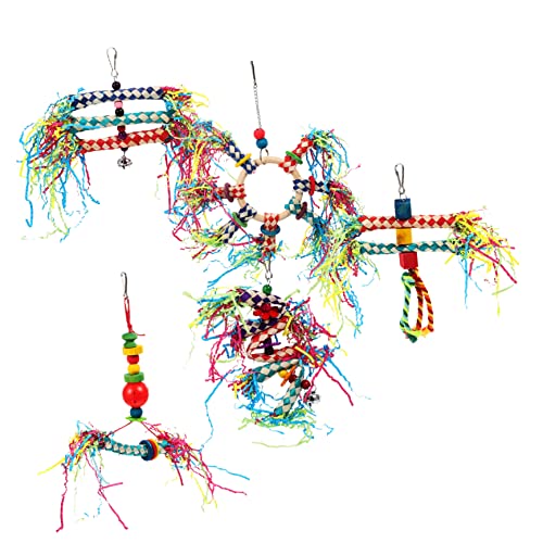 GALPADA 5 Stück Papagei Kauspielzeug Bunte Hängende Spielzeuge für Nymphensittiche Wellensittiche und Große Vögel Interaktives Nagezubehör aus Langlebigem Material mit Beweglichem Haken GALPADA 5 Stück Papagei Kauspielzeug Bunte Hängende Spielzeuge für Nymphensittiche Wellensittiche und Große Vögel Interaktives Nagezubehör aus Langlebigem Material mit Beweglichem Haken von GALPADA