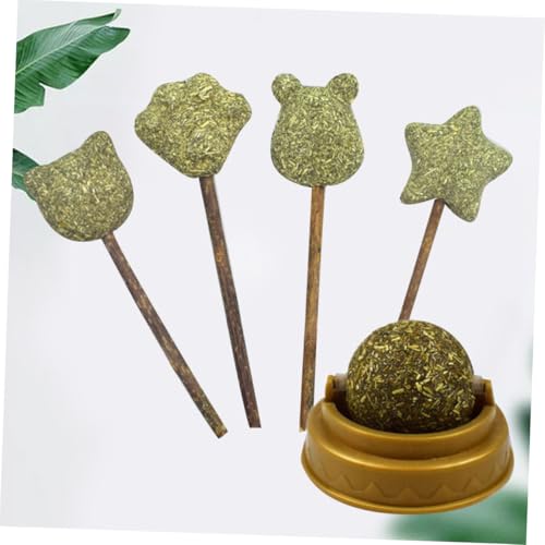 GALPADA 5 Stück Teiliges Katzenminze Lutschball Natürliche Katzensnacks Verdauung mit Abwechslungsreichen Formen für Katzen und Kätzchen Natürlicher Essbarer Katzenminze Snack von GALPADA