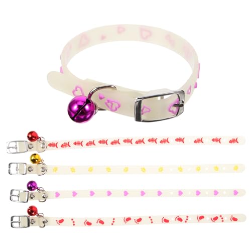 GALPADA 5 Stück Teiliges Leucht Halsband für Haustiere Fluoreszierendes Flexibles Hundehalsband und Katzenhalsband Leichtes Hautfreundliches Anti Verlust Accessoire für Zufällige Farbe von GALPADA