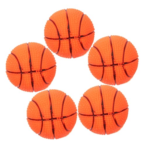 GALPADA 5 Stück Teiliges Quietschendes Hundespielzeug Basketballform Interaktives Wurfspielzeug für Kleine und Mittelgroße Hunde zur Zahnreinigung und Beschäftigung von GALPADA
