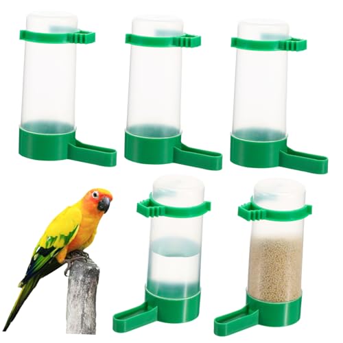 GALPADA 5Stücke Automatischer Vogeltrinker Große Wasserspender Für Käfige Einfacher Wasserzugang Verschütten Für Wellensittiche Nymphensittiche von GALPADA