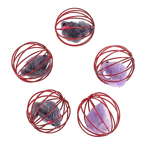 GALPADA 5Stücke Katzenmausspielzeug Interaktive Spielzeuge Für Katzen Große Spielbälle Zufälligen Farben Einzigartiges Haustier Katzenspielzeug Für Aktive Spiele GALPADA 5Stücke Katzenmausspielzeug Interaktive Spielzeuge Für Katzen Große Spielbälle Zufälligen Farben Einzigartiges Haustier Katzenspielzeug Für Aktive Spiele von GALPADA